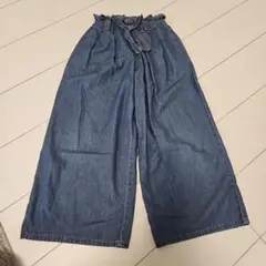 GU デニム ワイドパンツ 130