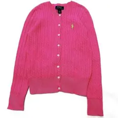 美品✨Polo Ralph Lauren ケーブルニット カーディガン ピンクのサムネイル
