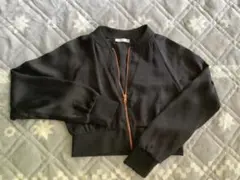 ZARA ショートジャンパージャケット クロップ　フライトジャケット風