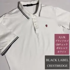 ✨2名様のいいね✨大人気 ブラックレーベル CBチェック 半袖 ホワイト Lのサムネイル