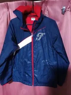 FILA フィラ 中綿ナイロンジャケット ネイビー Mのサムネイル