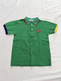 ミキハウス 緑色 ポロシャツ　レトロ