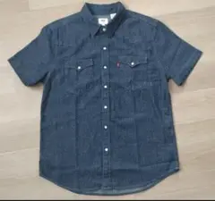 Levi's ダークブルー ドット半袖シャツ