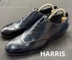 【新品未使用】HARRIS イタリア製 レザーシューズ41(25.5㎝) 黒 新品未使用】HARRIS イタリア製 レザーシューズ41(25.5㎝) 黒