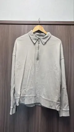 ZARA ハーフジップ スウェット ベージュのサムネイル