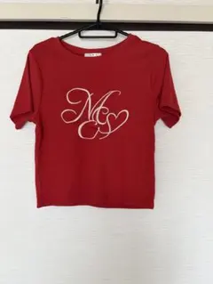 ems excite ハートロゴ刺繍 TEE レッド ホビ垢 Tシャツのサムネイル
