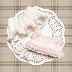 猫耳メイド服【ベビーピンク】　10cm ぬい服　ぬい帽子　にじぱぺっと