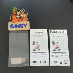ディズニーランド　旧チケットホルダー　グーフィー