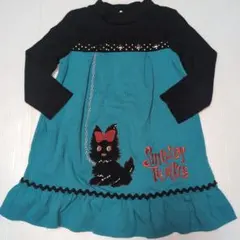 100★シャーリーテンプル★ロゴ刺繍！ワンちゃんアップリケ付きワンピース★