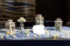 ウェディング　ウェルカムスペース ランタン　ブルー ※ガラスの靴は付属しません。