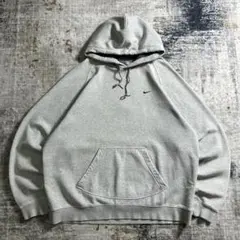 00s OLD NIKEナイキ スウェット パーカー グレー 刺繍 オールド