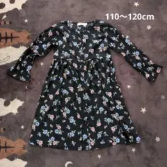 【美品】Right-on　MPS 花柄 七分袖 ワンピース110〜120cm