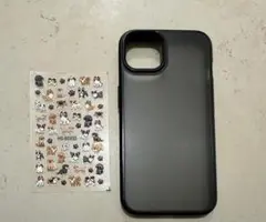 iPhone13用ケース 犬のステッカー付き