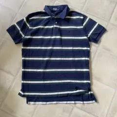 Polo by Ralph Lauren ネイビー ストライプ ポロシャツ L