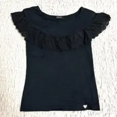 MILK ブラック レースフリル Tシャツのサムネイル