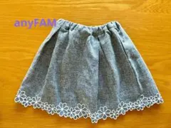 【値下げ中】anyFAM グレー 花柄 スカート風キュロット　140
