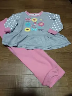 花柄スウェットパジャマセット 120cm