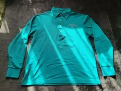 Callaway ターコイズ 長袖ポロシャツ