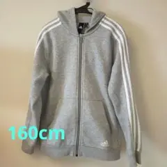 adidas グレー 裏起毛パーカー
