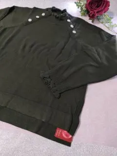 ☆＆LOVE♡ キラキラボタンアクセントのフェミニンニット プルオーバー❁⃘*