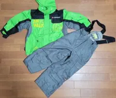 【美品】AIRWALK 子ども用スキーウェア グリーン/グレー サイズ120cm