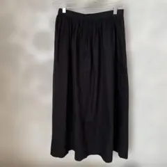 ユニクロ　イネス　コットンデニムボリュームスカート　ブラック　XS〜S