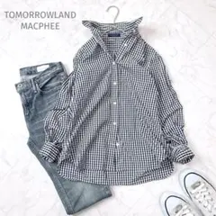 美品✨TOMORROWLAND マカフィー　ギンガムチェックシャツ　ワイヤー