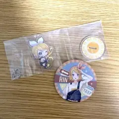 鏡音リン アクリルスタンド 缶バッジセット