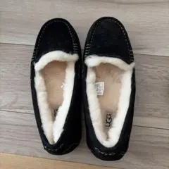 UGG ANSLEY アンスレー ブラック 24cm モカシン ムートン