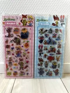 ズートピア ２枚セット ボンボンドロップシール ぷっくり