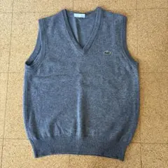 CHEMISE LACOSTE Vネック ニットベスト グレー