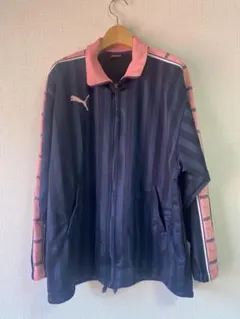 大人気　PUMA プーマ デカロゴ トラックジャケット ネイビー ピンク　S-M