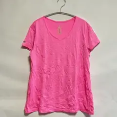 ダンスキン Ｔシャツ Ｖネック 半袖 3L 桃 ポリエステル ランニングのサムネイル