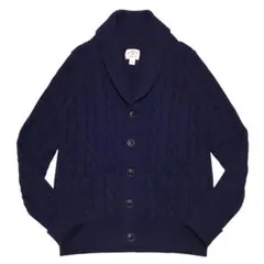 ブルックスブラザーズ アラン織り ショールカラーカーディガン ネイビー XS