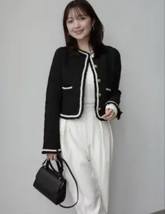 2026年最新】anuans カラー：ブラック系 ノーカラージャケットの人気