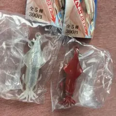 イカとワタ マーカーチャーム ホワイト レッド 2点セット