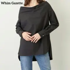Whim Gazette ウィムガゼット オフショルダー ブラウス ブラック