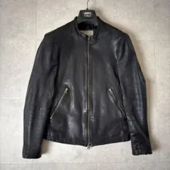 【極美品】ユナイテッドアローズ やぎ革 シングルライダースジャケット M 黒