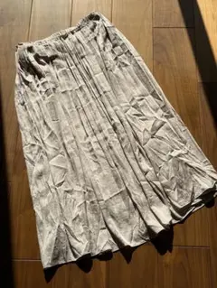 【ナチュラル ビューティー ベーシック】プリーツスカート ロングスカート NBB