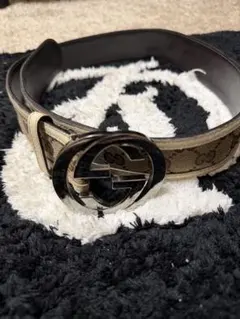 【希少モデル】GUCCI GG柄ベルト