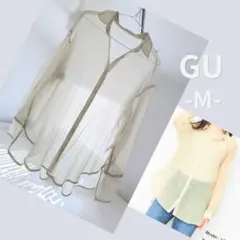 Mシアーロングシャツ ワッシャー加工