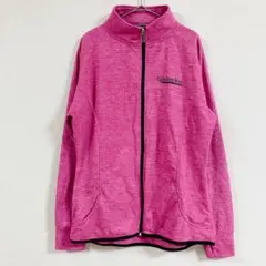 希少 US古着 【L】鮮やかピンク フリース ジャケット 指穴 サムホール