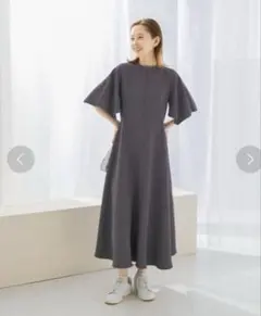 新品　アーバンリサーチロッソ　フレアスリーブステッチデザインワンピース