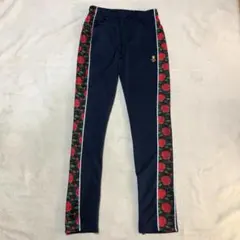 US古着 BKYS ジャージパンツ ジョガーパンツ サイドライン薔薇プリント