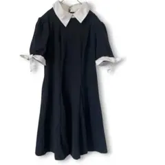 に*す様 solov SUMMER TRIM DRESS 黒 ネイビーワンピース solov SUMMER TRIM DRESS 黒 ネイビーワンピースソロヴ - メルカリ