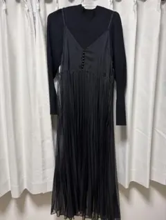 SNIDEL プリーツレイヤードワンピース