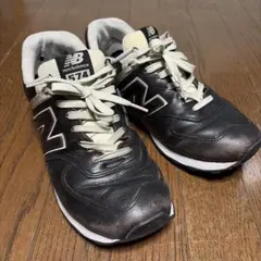 New Balance 574 LPKレザー スニーカーブラック28cm