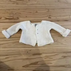 送料無料！長袖ニットカーディガン60 ホワイトプチバトー