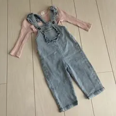 SHEIN サロペット　セットアップ　ピンク　9-12mのサムネイル