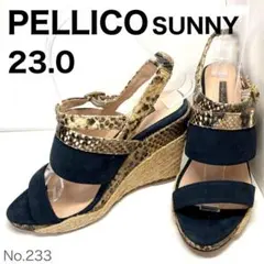 PELLICO SUNNY サンダル 23cm パイソン 厚底